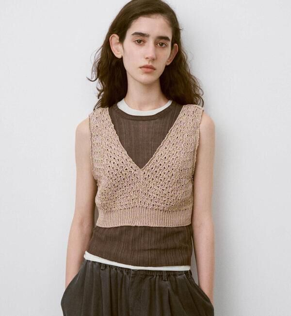 UNFIL「UNFIL | ハニーコンボ メッシュニットベスト WOMEN」|ベスト・ジレ|