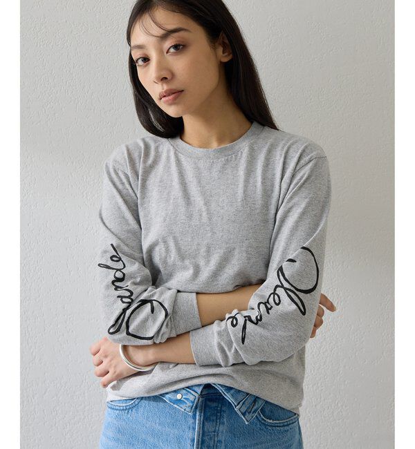  「スリーブロゴロングTシャツ」|Tシャツ・カットソー|ライトグレー
