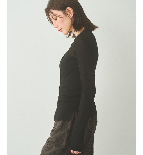  「シアーリブニットカーディガン」|ニット・セーター|