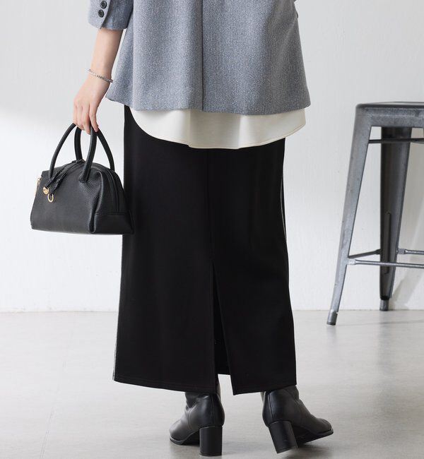  「【伸縮性◎】サイドラメダンボールタイトスカート/セレモニー」|スカート|
