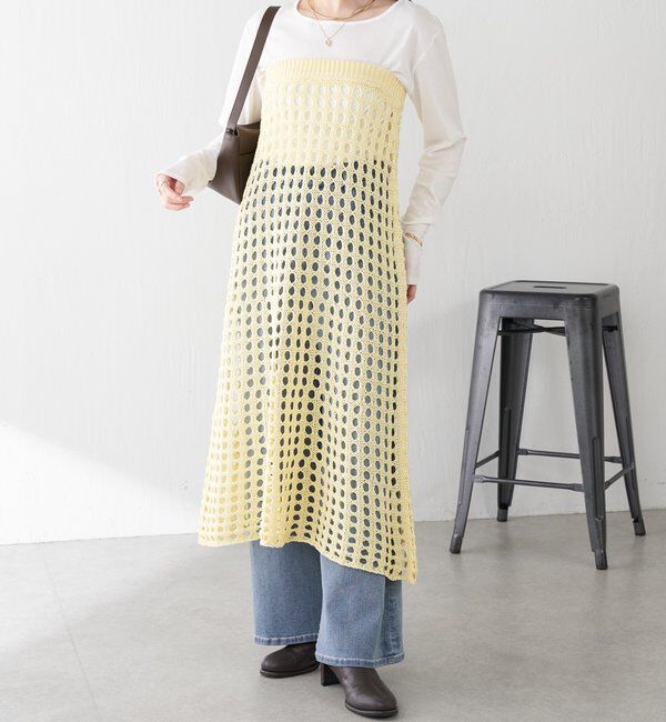 「【マルチに使える】透かし編みロングスカート」|スカート|