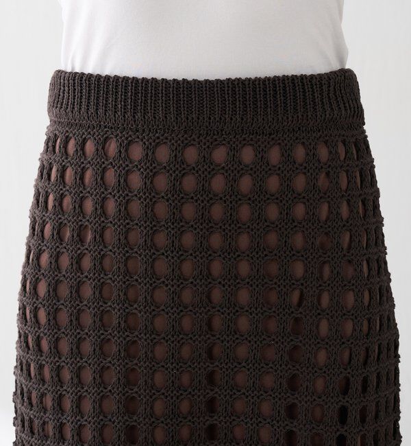  「【マルチに使える】透かし編みロングスカート」|スカート|
