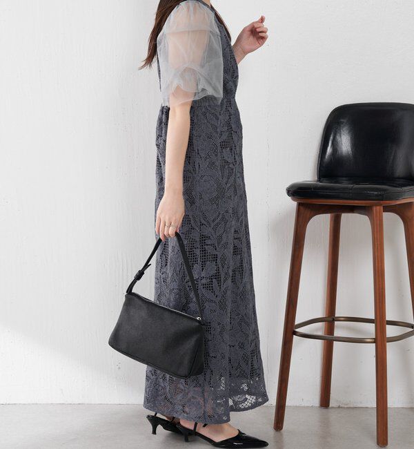  「グラフィカルリーフレースワンピース」|ワンピース|