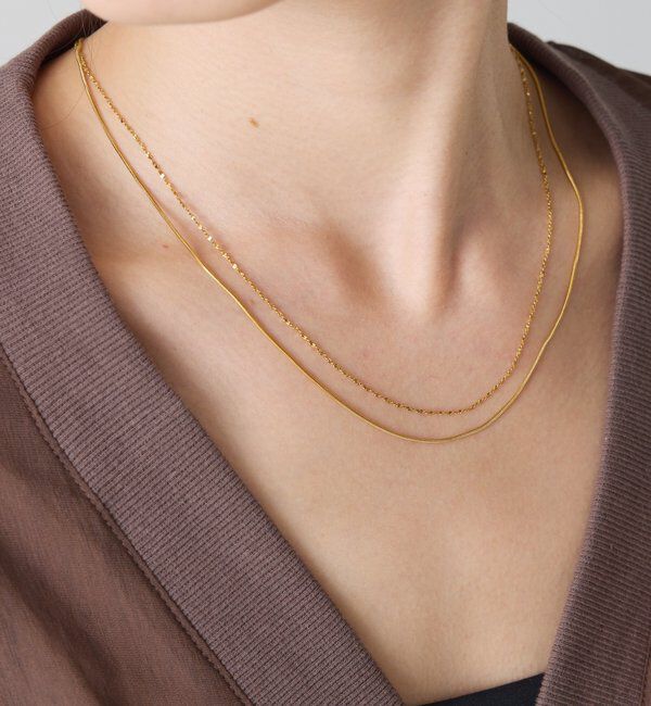  「【PAPILLONNER/パピヨネ】レイヤードステンレスネックレス」|リング|