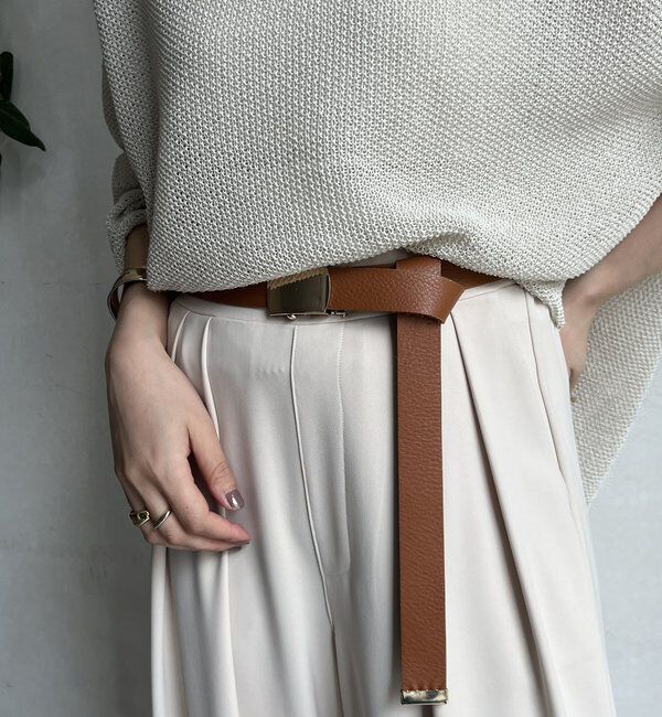  「レザーガチャベルト」|ベルト|キャメル