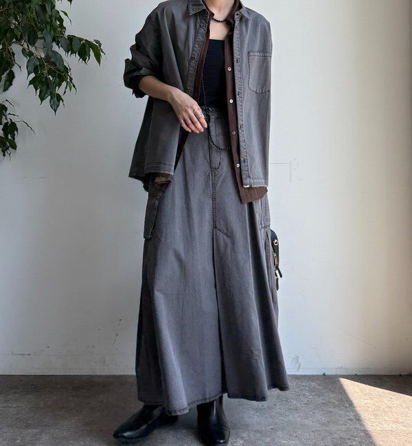  「リヨセルピグメントビッグシャツ」|シャツ・ブラウス|