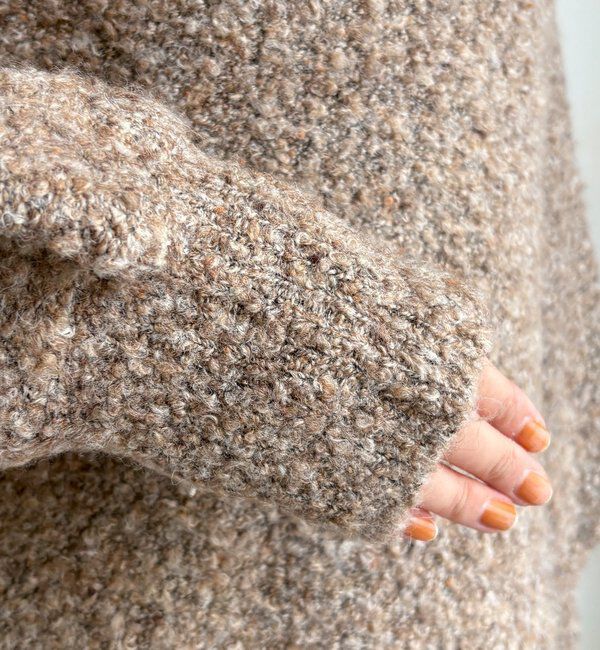  「MIXヤーンボートネックプルオーバー」|ニット・セーター|