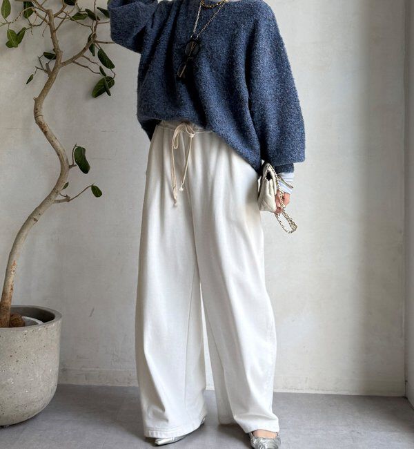  「MIXヤーンボートネックプルオーバー」|ニット・セーター|