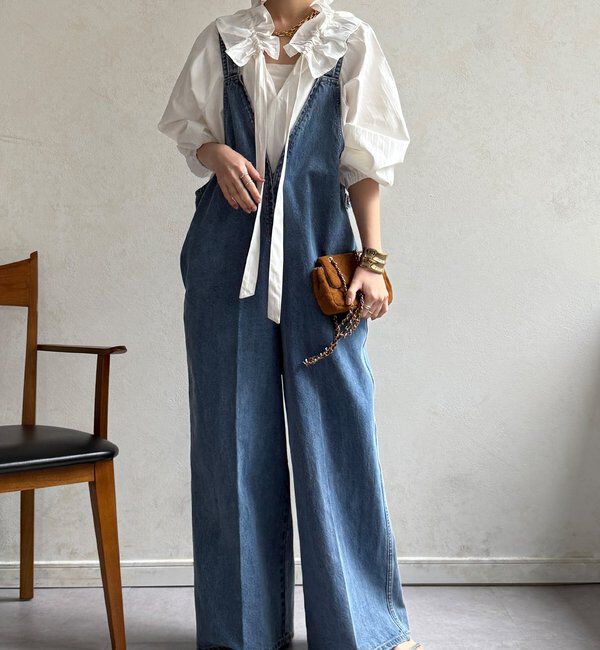  「【WEB限定】フリルカラーラグランブラウス」|シャツ・ブラウス|