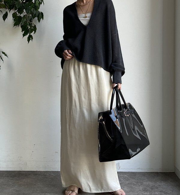  「和紙スキッパープルオーバー」|ニット・セーター|