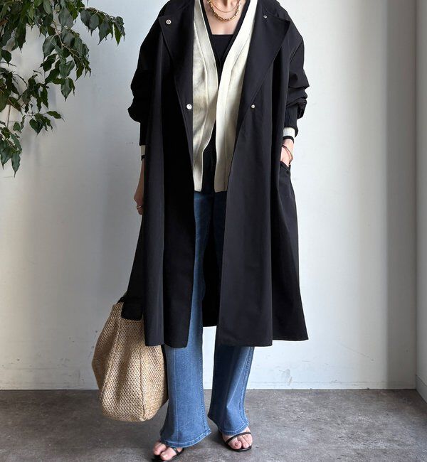  「袖リブライトコート」|その他|ブラック