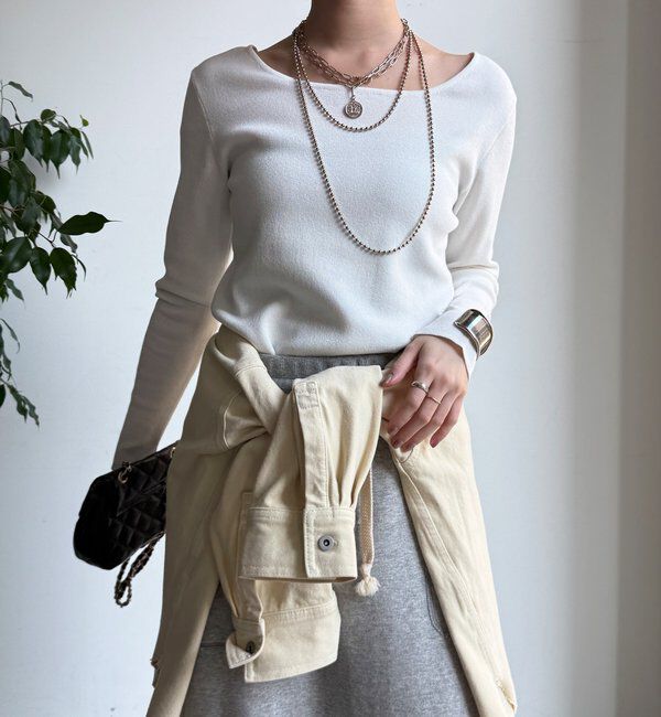  「【REI企画カラーあり】スクエアニットロングスリーブプルオーバー」|ニット・セーター|