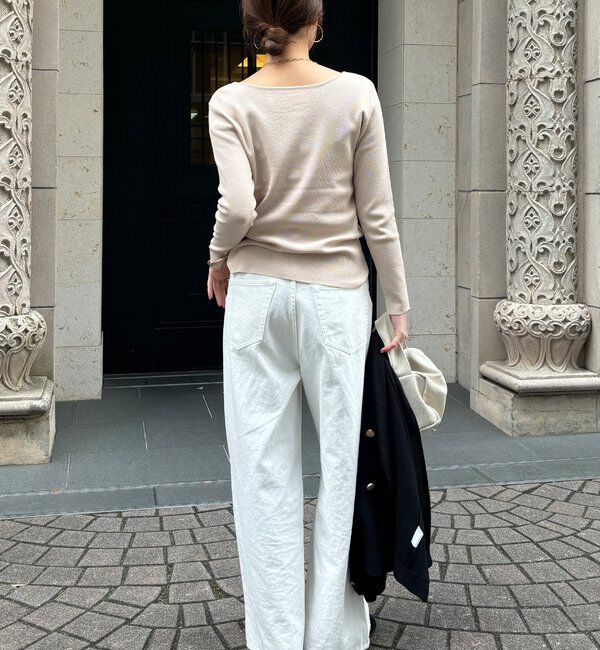  「【REI企画カラーあり】スクエアニットロングスリーブプルオーバー」|ニット・セーター|