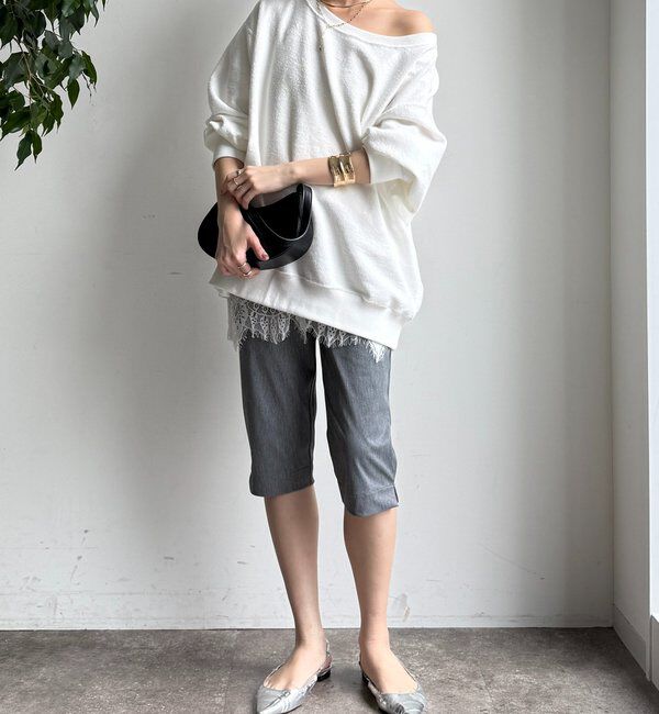  「ツイルストレッチカプリパンツ」|チノ|