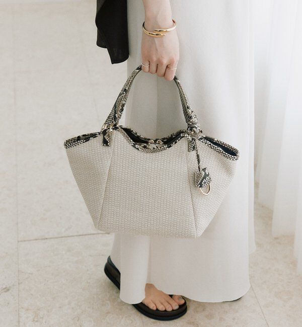  「予約【ショルダーストラップ付き】レザーパイピングミニトート」|クラッチバッグ|