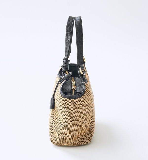  「予約【ショルダーストラップ付き】レザーパイピングミニトート」|クラッチバッグ|