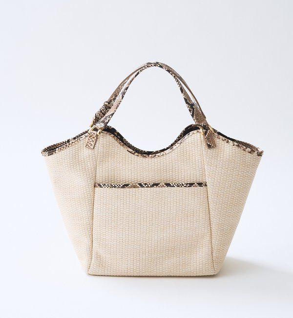  「予約【実用性抜群】レザーパイピングラージトート」|クラッチバッグ|