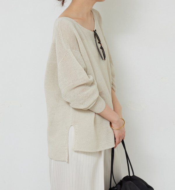  「ペーパーヤーンメッシュニット」|ニット・セーター|