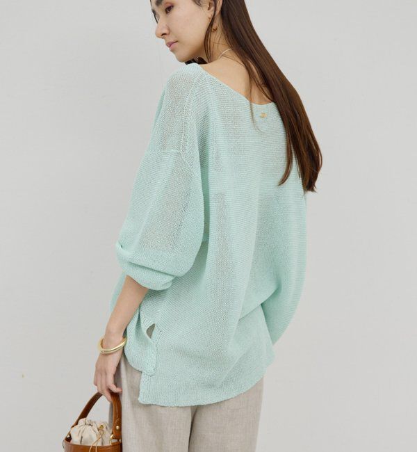  「ペーパーヤーンメッシュニット」|ニット・セーター|
