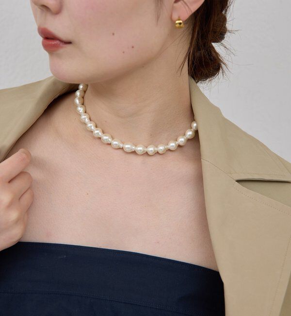  「ガラスパールショートネックレス」|リング|