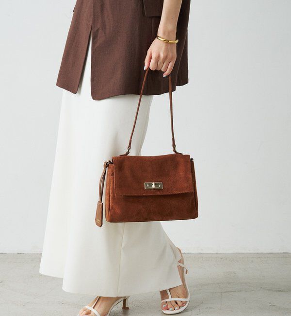  「《WEB限定》スエードフラップミニトートバッグ」|トートバッグ|