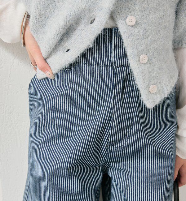  「【バックスタイルがポイント！新色ネイビー】バックシャンカーブデニム」|デニム|