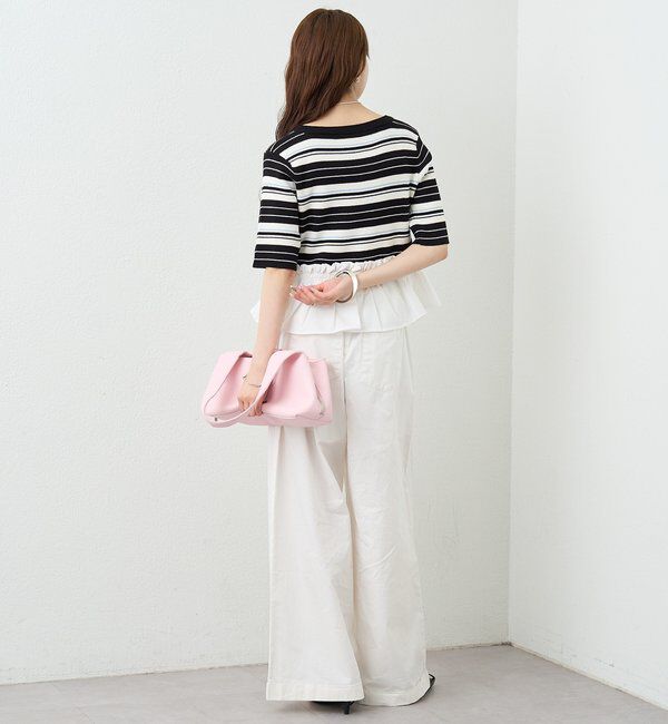  「ペプラム半袖ニット」|ニット・セーター|