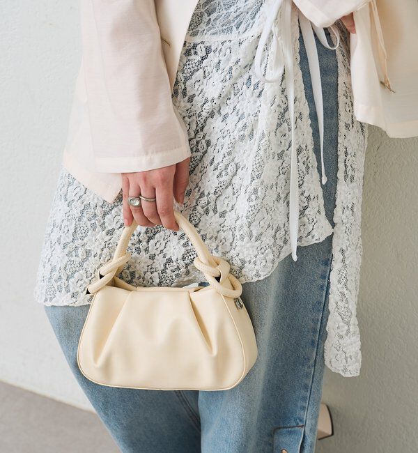  「リングハンドルミニBAG」|トートバッグ|オフホワイト
