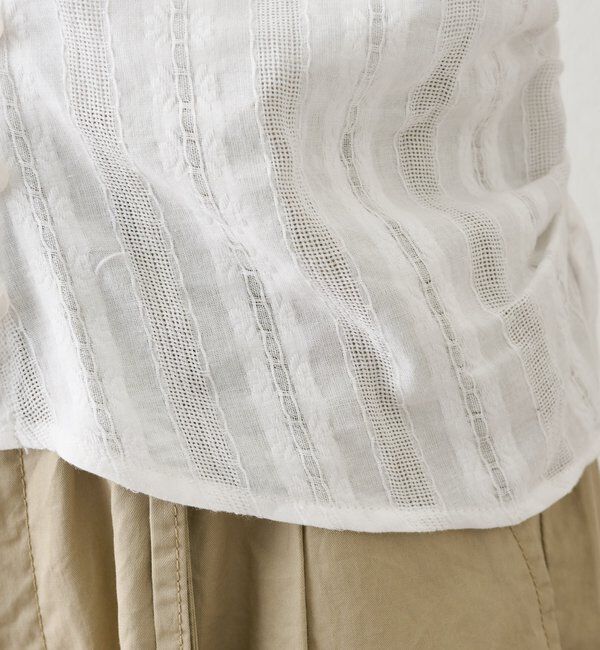  「キャップスリーブコットンレースブラウス」|シャツ・ブラウス|