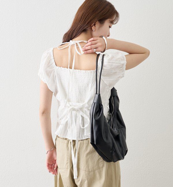  「キャップスリーブコットンレースブラウス」|シャツ・ブラウス|