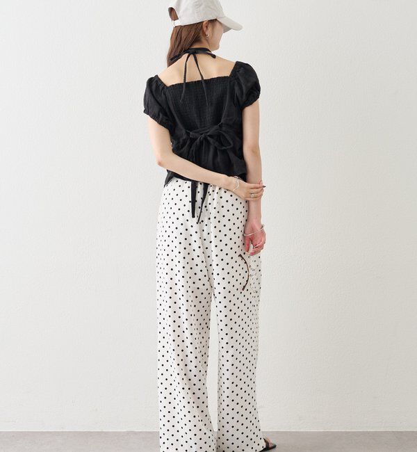  「キャップスリーブコットンレースブラウス」|シャツ・ブラウス|