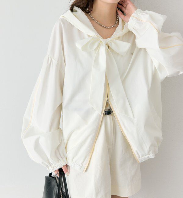  「ボウタイフーディブルゾン」|ブルゾン・スタジャン|