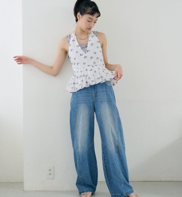  「パット付きギャザーフリルキャミソール」|キャミソール|