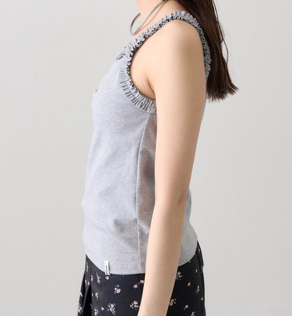  「パット付きギャザーフリルキャミソール」|キャミソール|