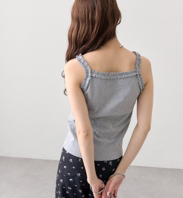  「パット付きギャザーフリルキャミソール」|キャミソール|