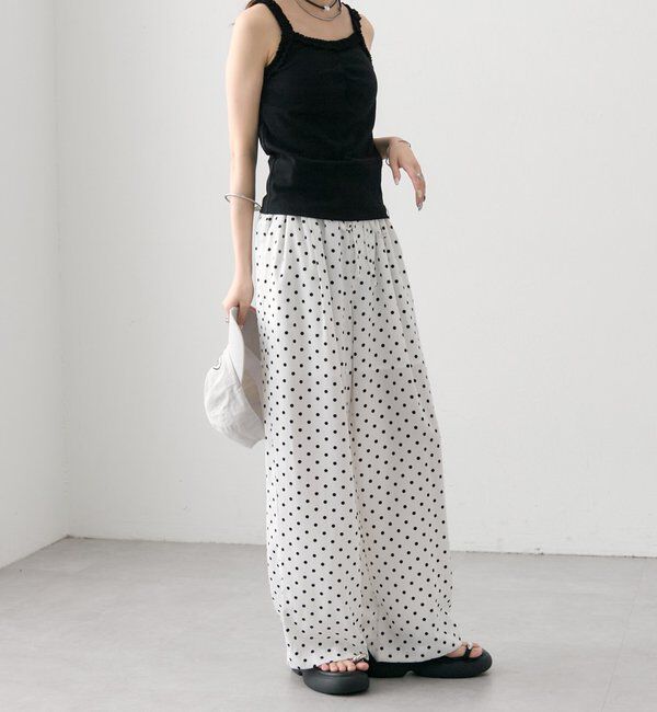  「パット付きギャザーフリルキャミソール」|キャミソール|