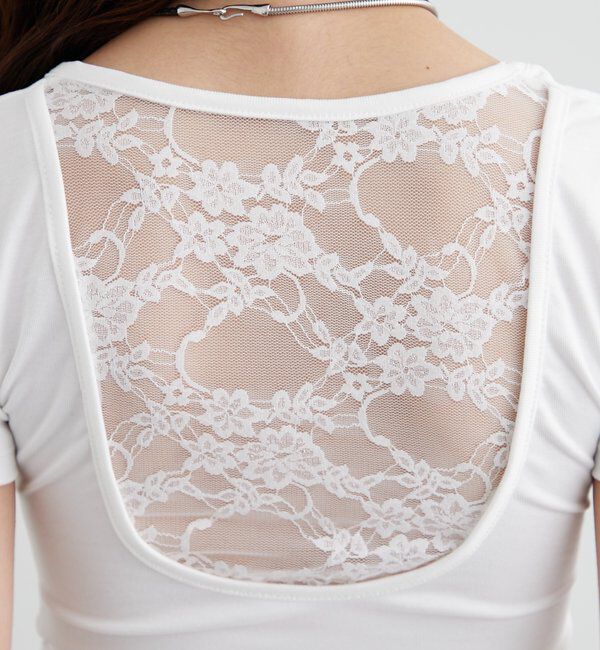  「バックシャンレースちびTシャツ」|Tシャツ・カットソー|