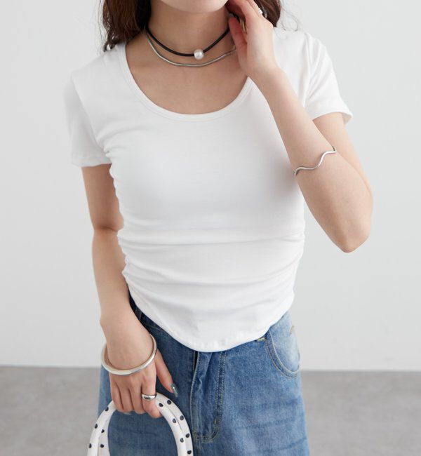  「バックシャンレースちびTシャツ」|Tシャツ・カットソー|