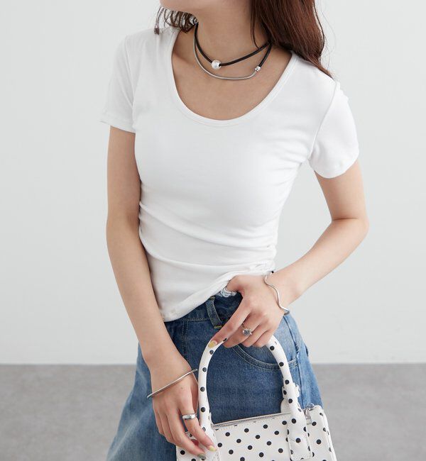  「バックシャンレースちびTシャツ」|Tシャツ・カットソー|