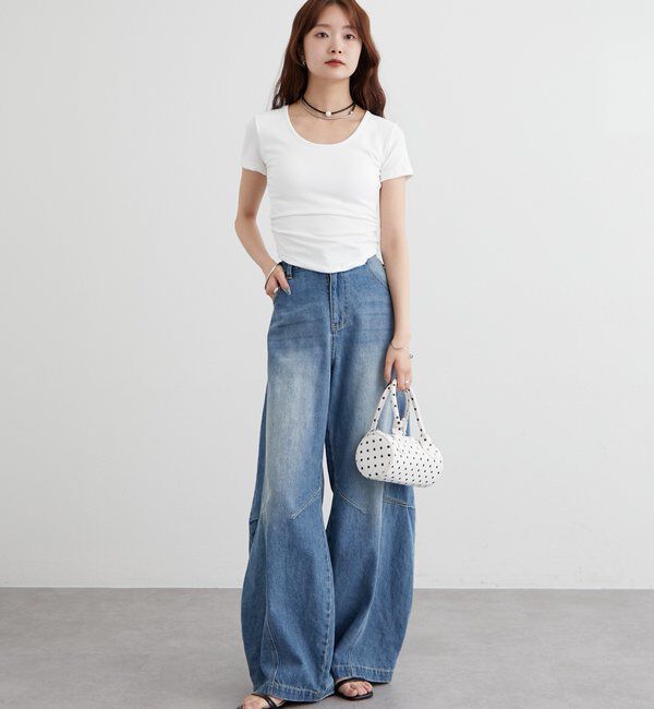  「バックシャンレースちびTシャツ」|Tシャツ・カットソー|