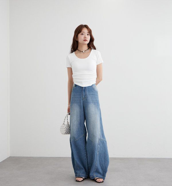  「バックシャンレースちびTシャツ」|Tシャツ・カットソー|