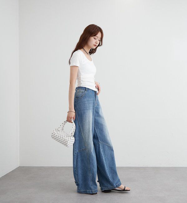  「バックシャンレースちびTシャツ」|Tシャツ・カットソー|