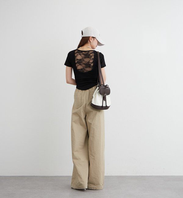  「バックシャンレースちびTシャツ」|Tシャツ・カットソー|