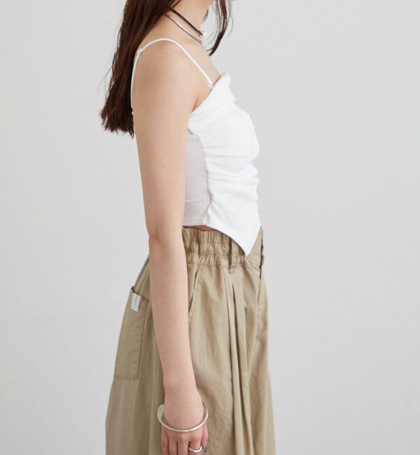  「パット付きボタンスリットキャミソール」|キャミソール|