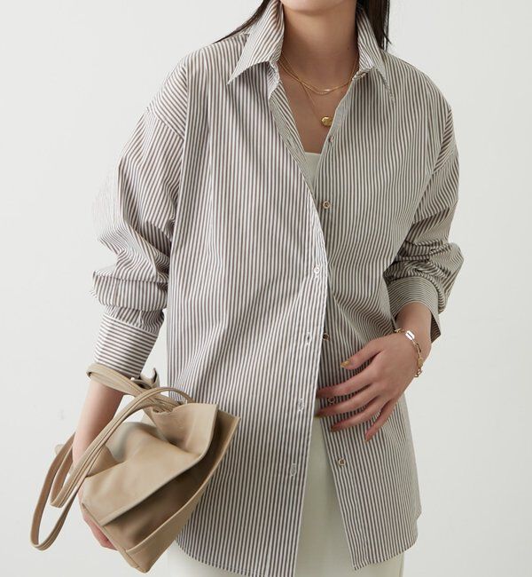  「ストライプBigシャツ」|シャツ・ブラウス|
