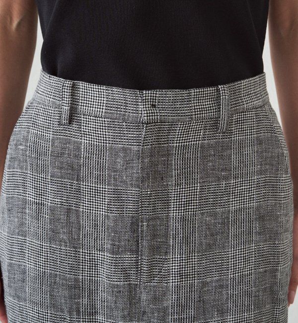  「チェックリネンマキシスカート」|スカート|