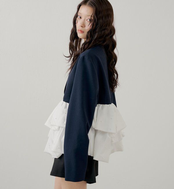  「【SALON by Chico】パールペプラムドッキングジャケット」|その他|