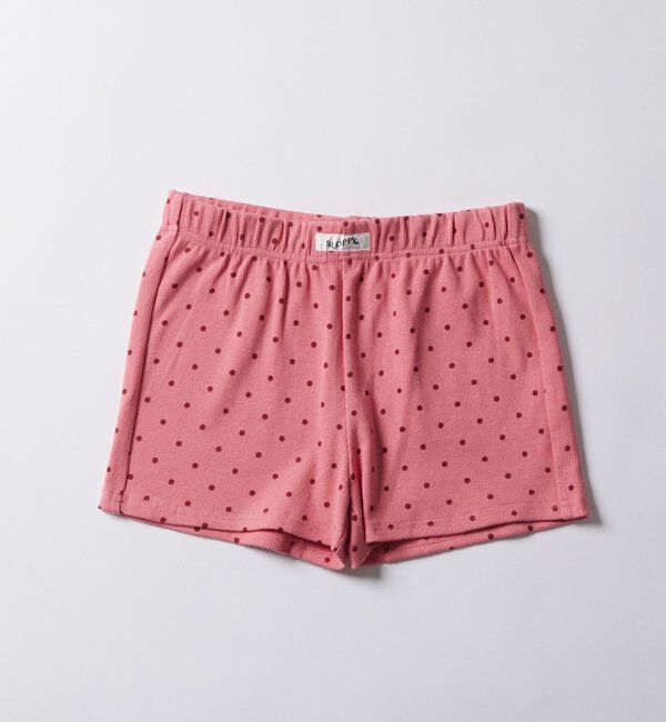  「【SLOPPY/スロッピー】リブショートパンツ」|チノ|ピンク