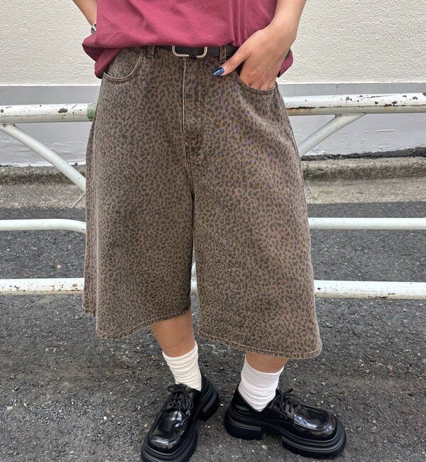  「PATTERNED TWILL SHORTS」|デニム|
