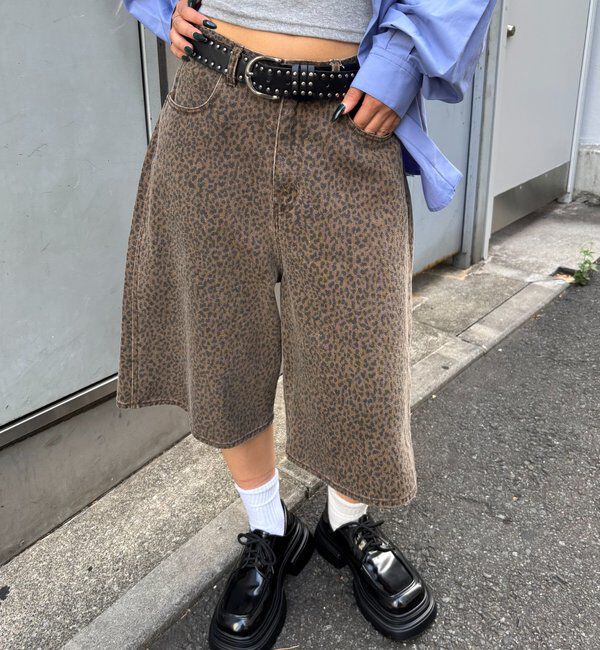  「PATTERNED TWILL SHORTS」|デニム|